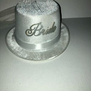 Silver Bride Party Hat